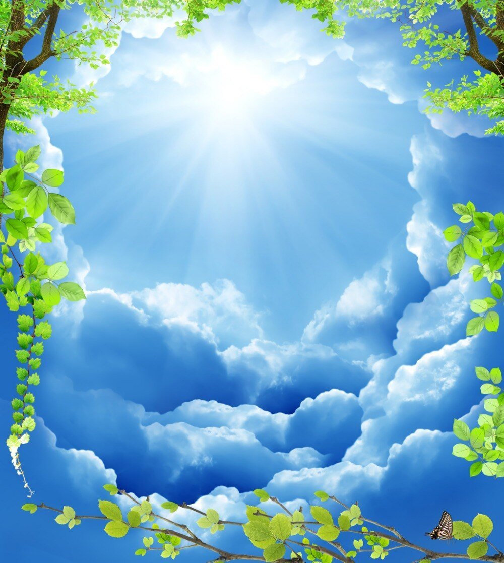 Голубое небо и солнце