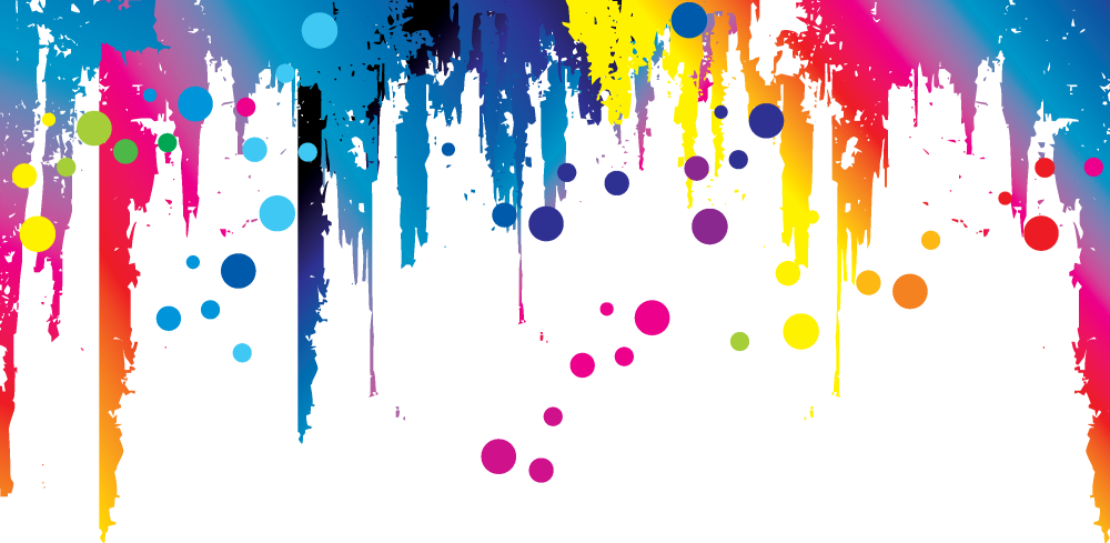 Брызги краски на прозрачном фоне