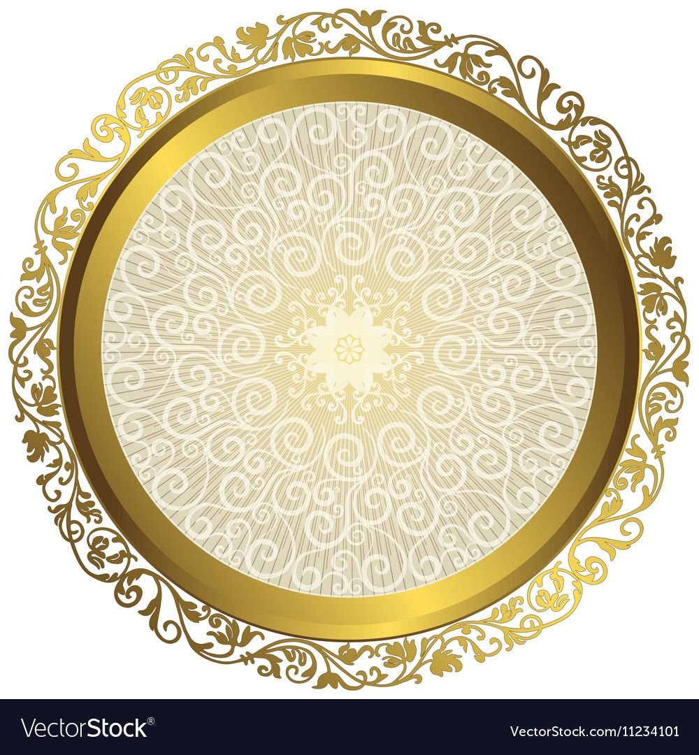 Золотой орнамент круг