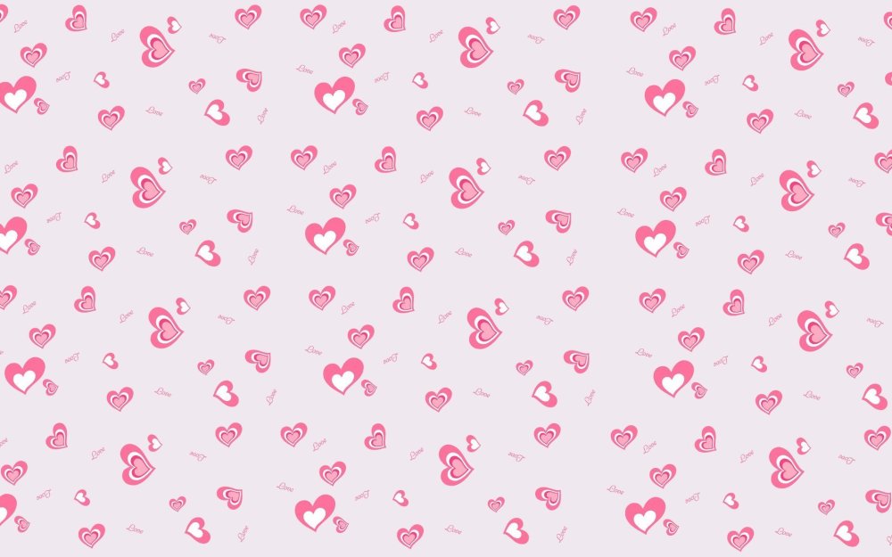 Розовый фон с сердечками