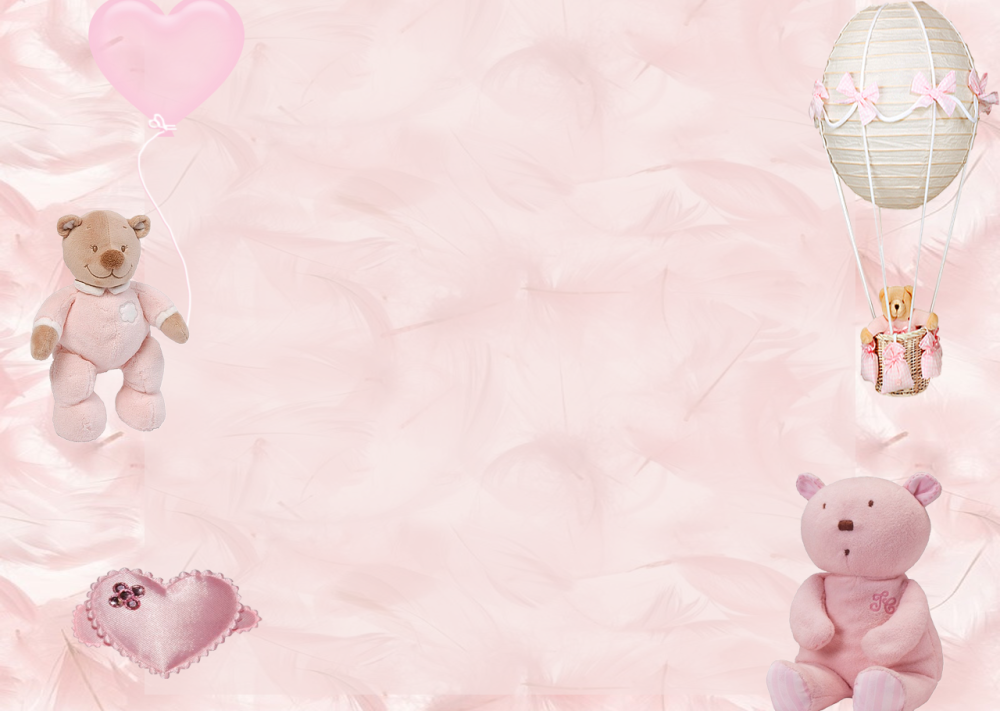 Игрушки на розовом фоне