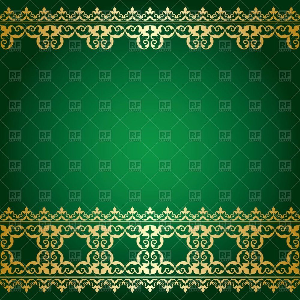 Зеленый фон с орнаментом