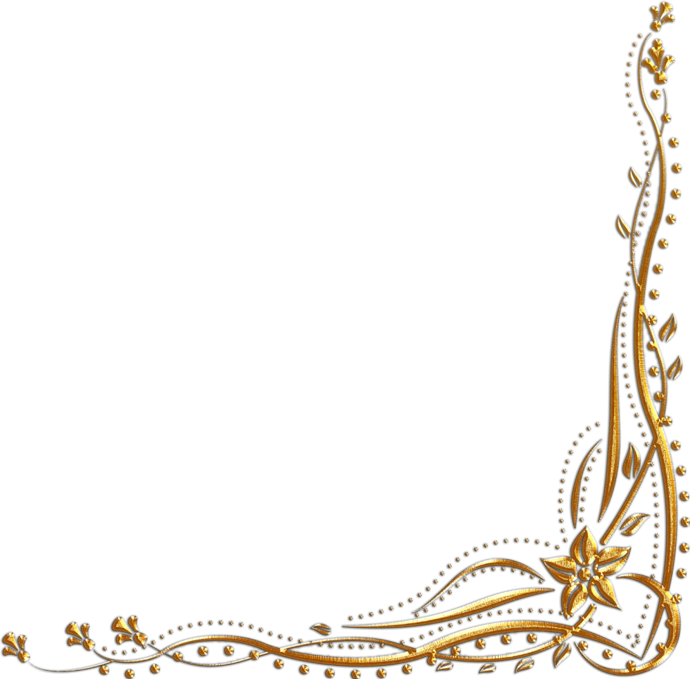 Золотая угловая рамка