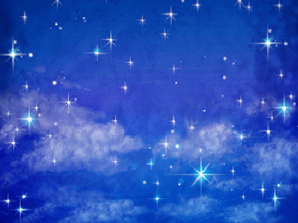 Сказочное ночное небо со звездами