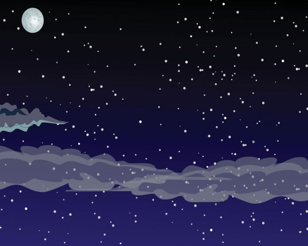 Звездное небо мультяшное