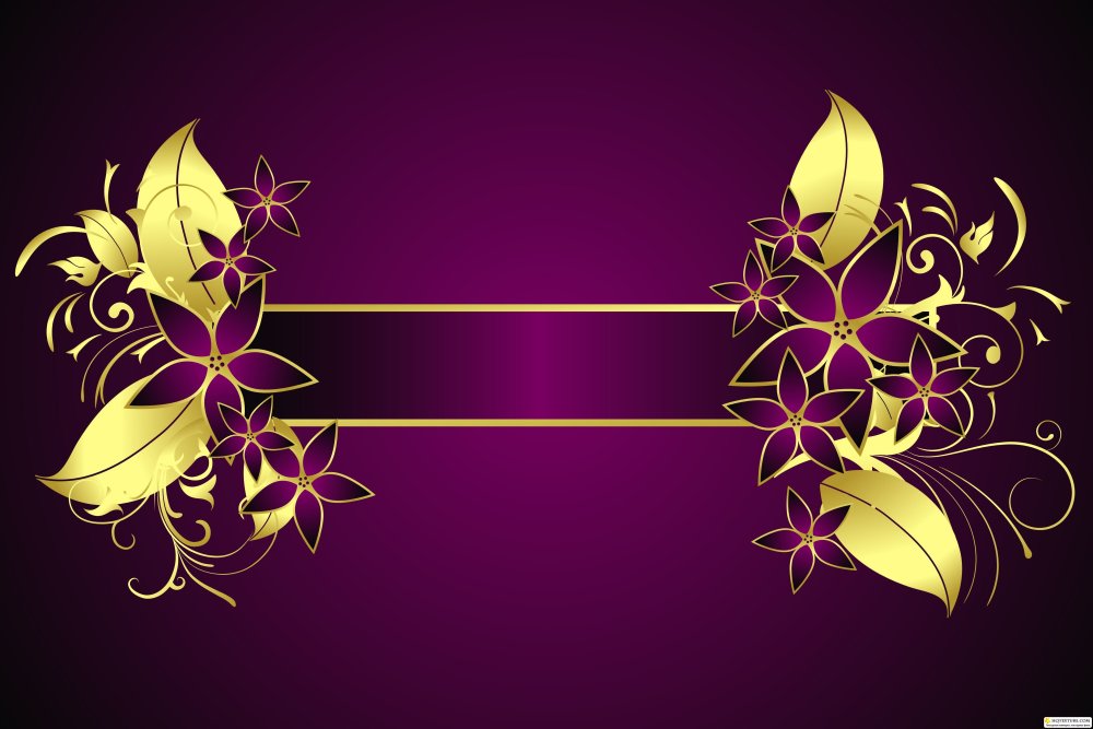 Золото на фиолетовом фоне