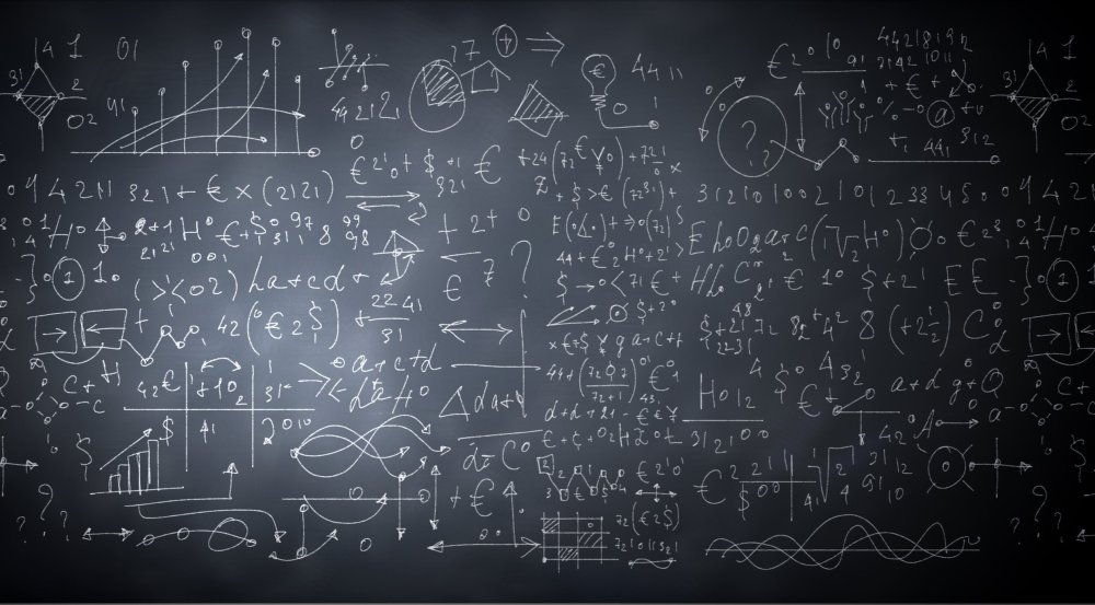 Фон Школьная доска с формулами