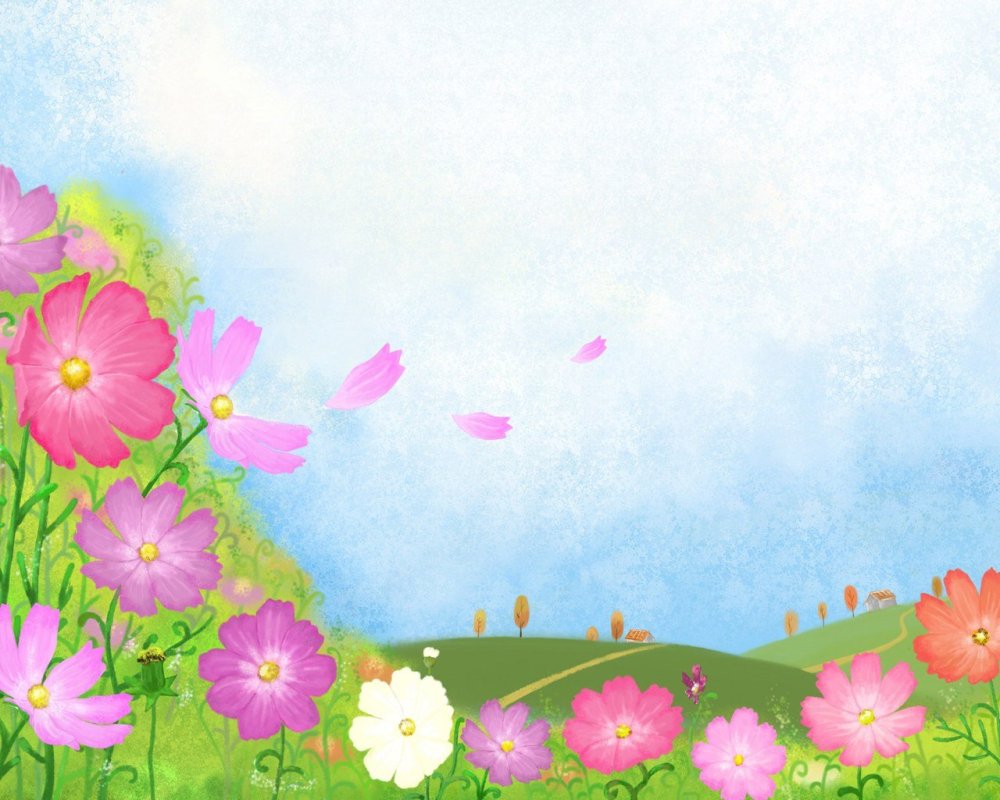 Детские цветочные фоны