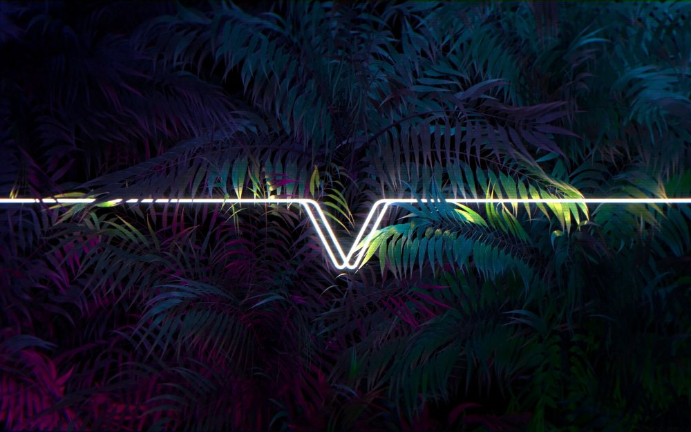 Неоновые листья