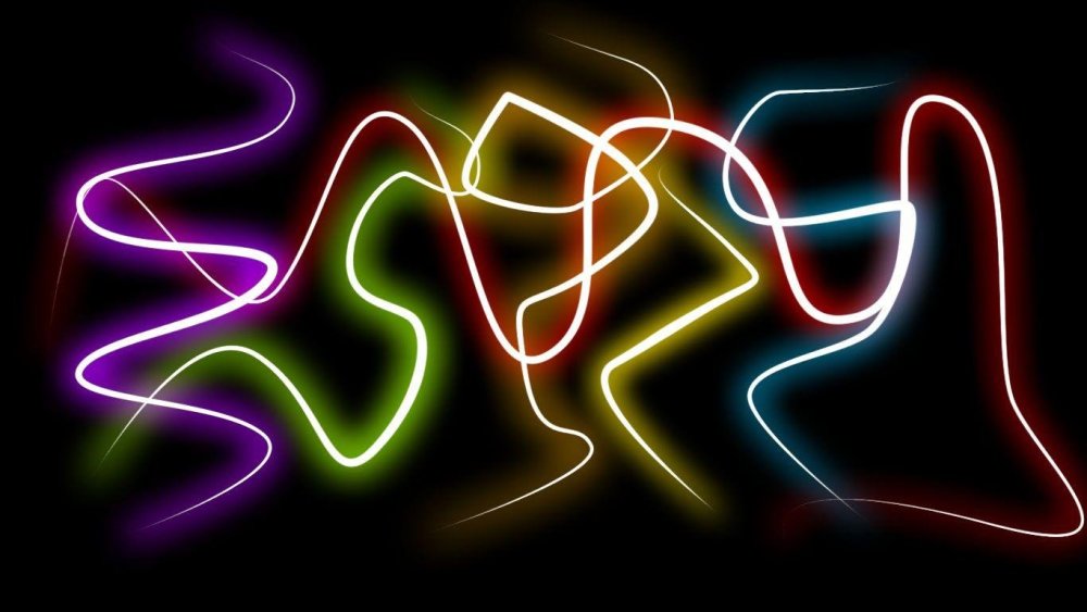Неон на черном фоне