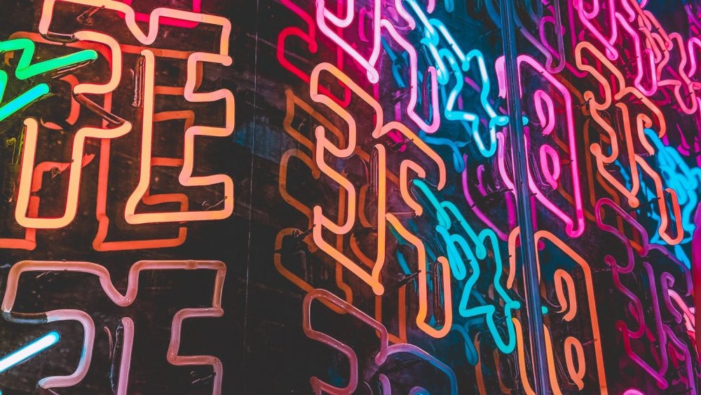 Неоновая вывеска фон