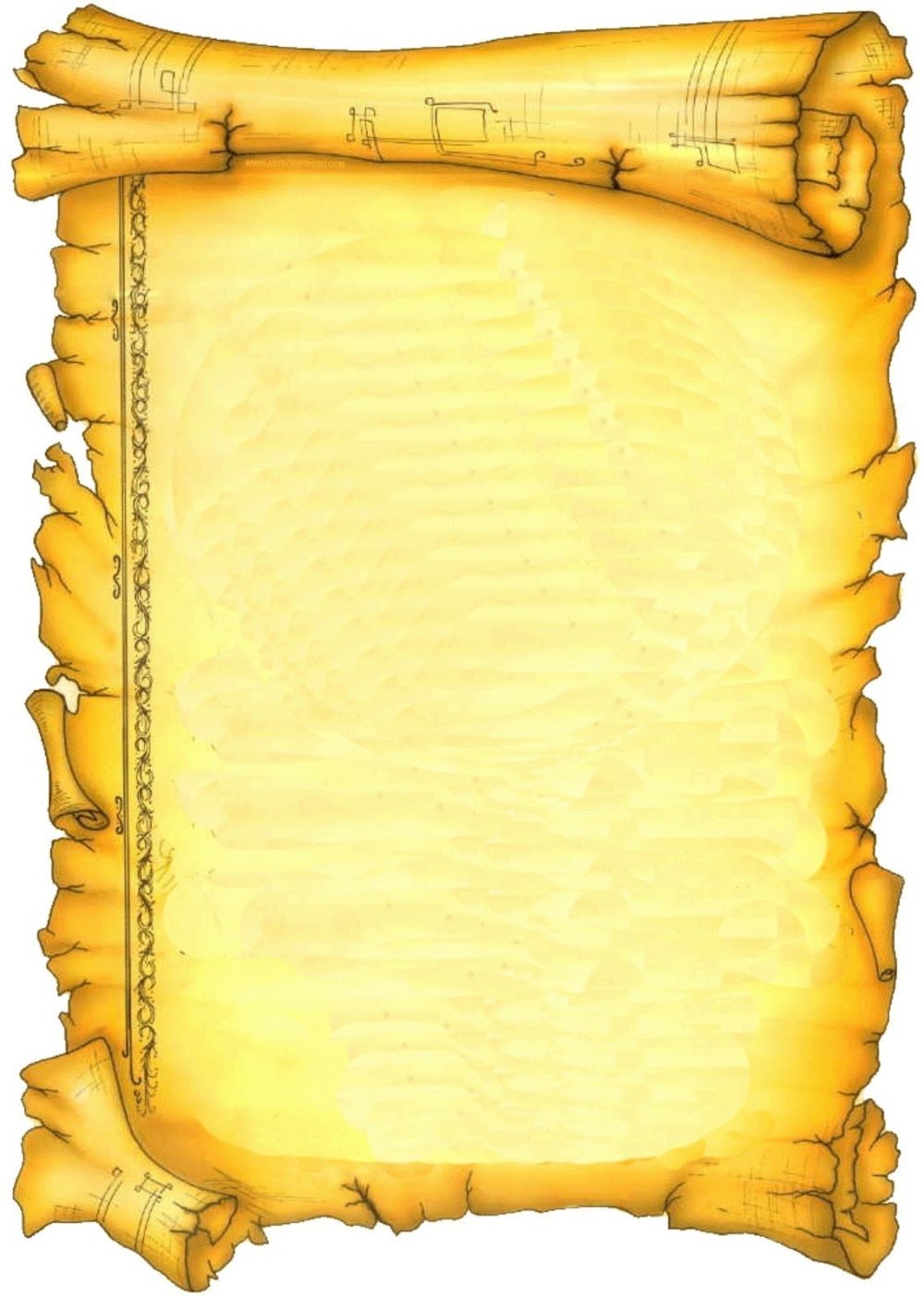 Рамочка для текста в виде свитка