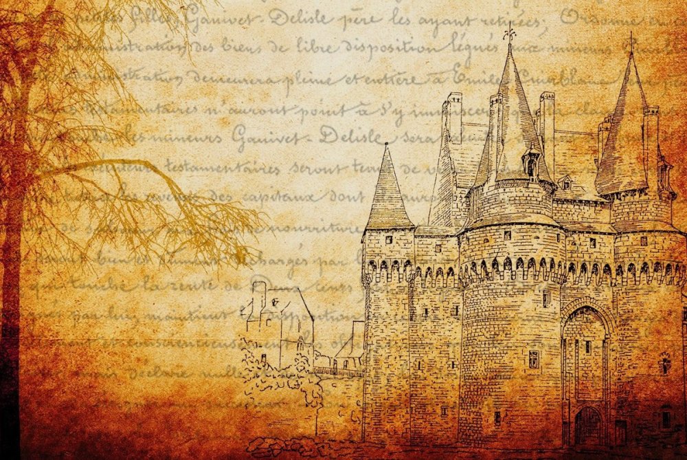 Состаренная бумага с часами