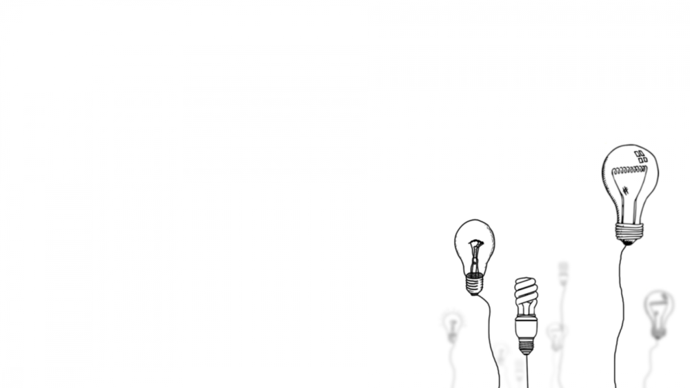 Лампочка Минимализм чб