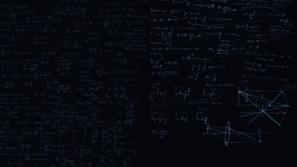 Математические формулы на черном фоне