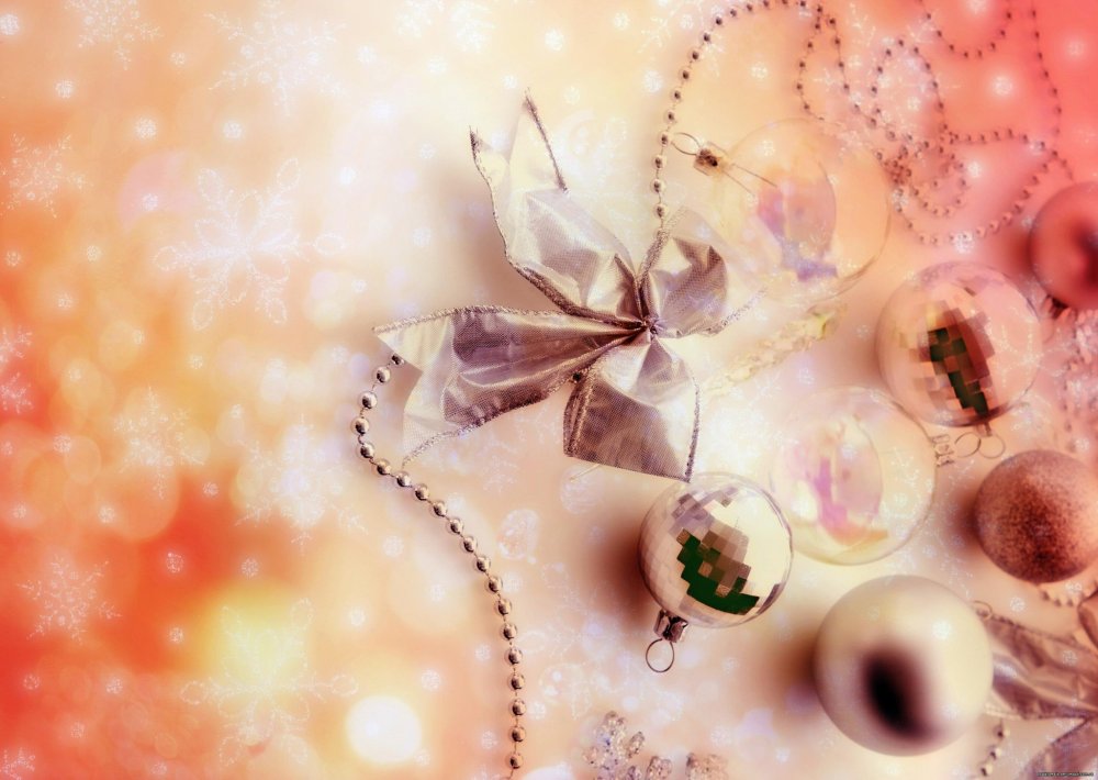 Нежный новогодний фон