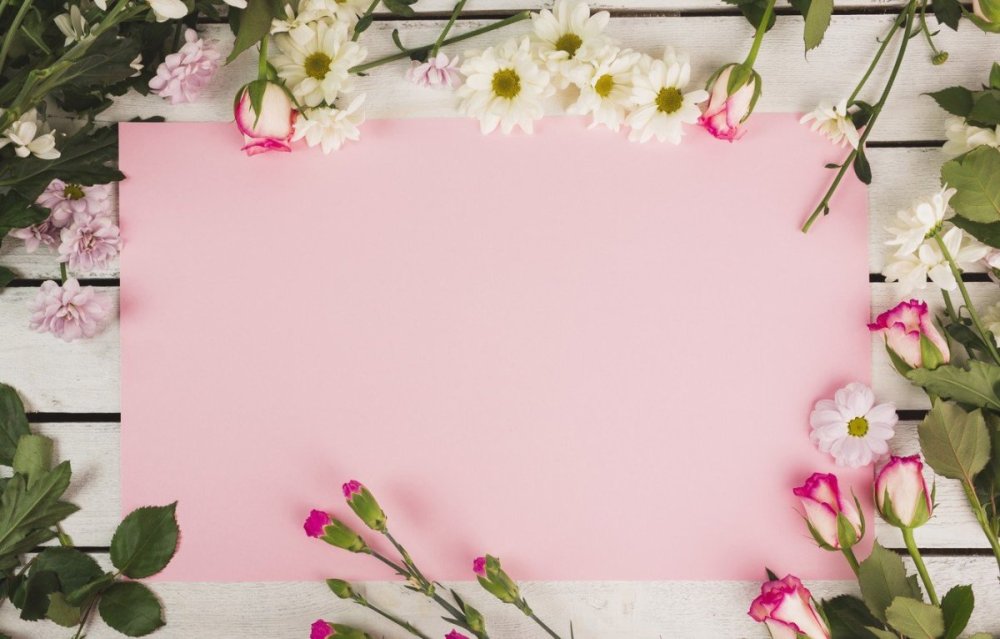 Рамка с цветами стильная