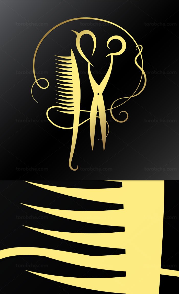 Золотые ножницы и расческа