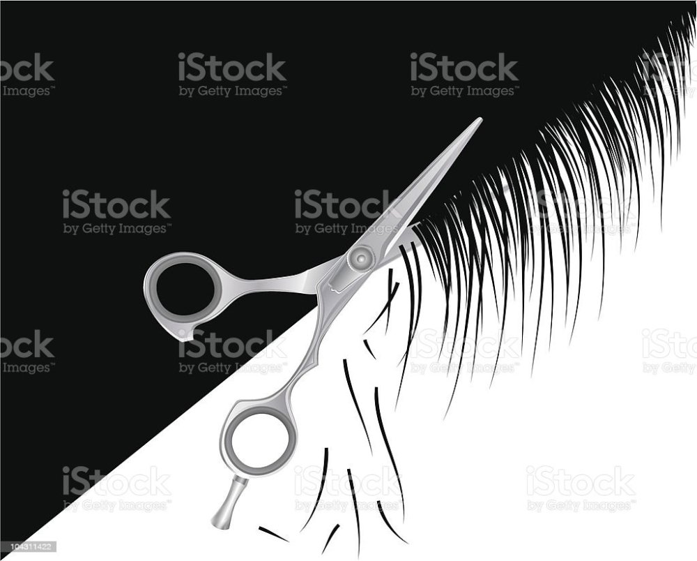 Ножницы и расческа для визитки