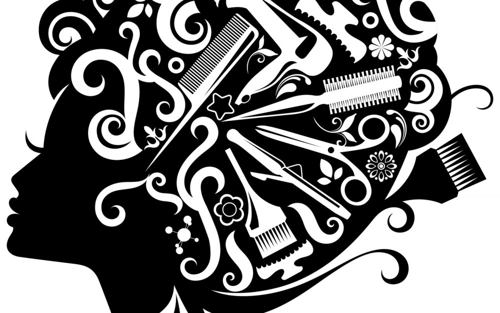 Женский парикмахер визитка