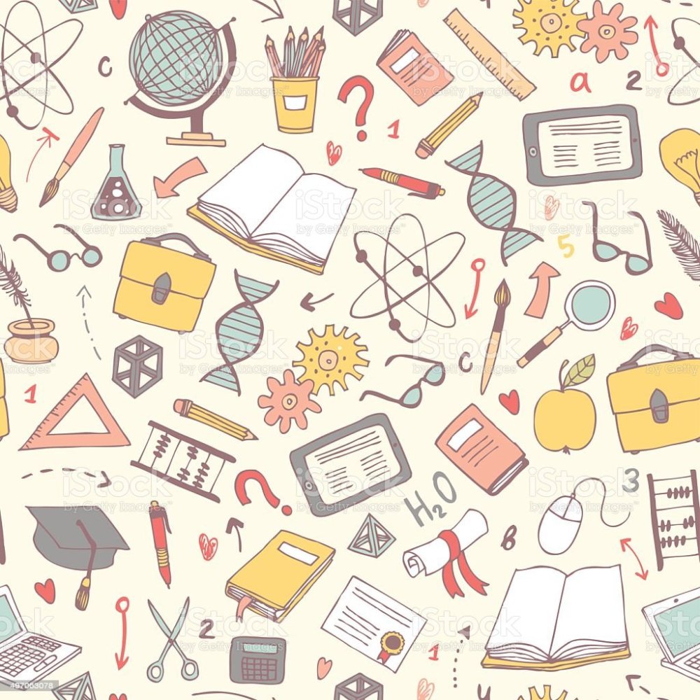 Фон школьные принадлежности