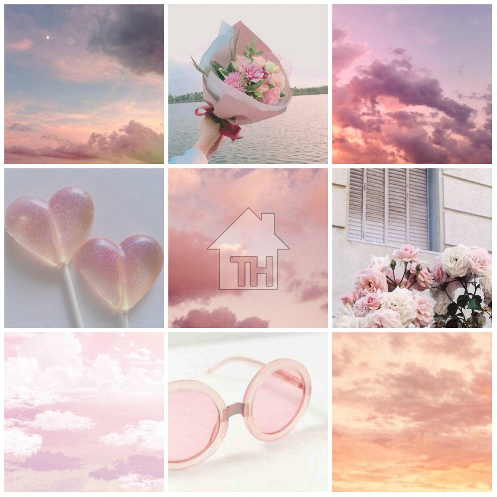 Фотоколлаж в розовом цвете