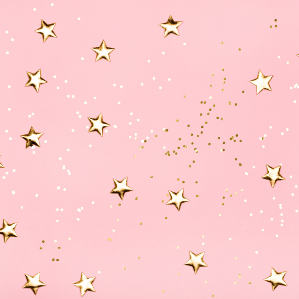 Розовый фон со звездочками