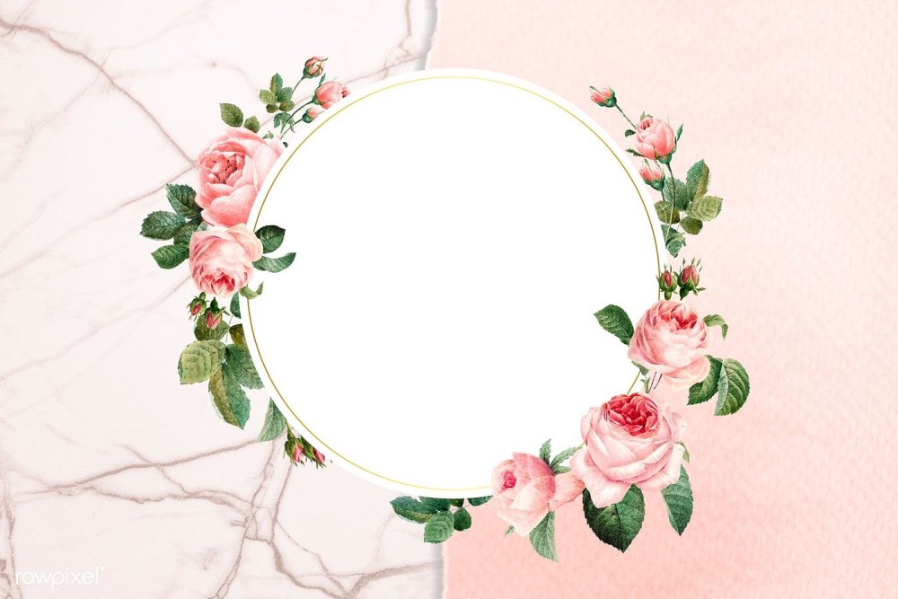 Круглая рамка цветы