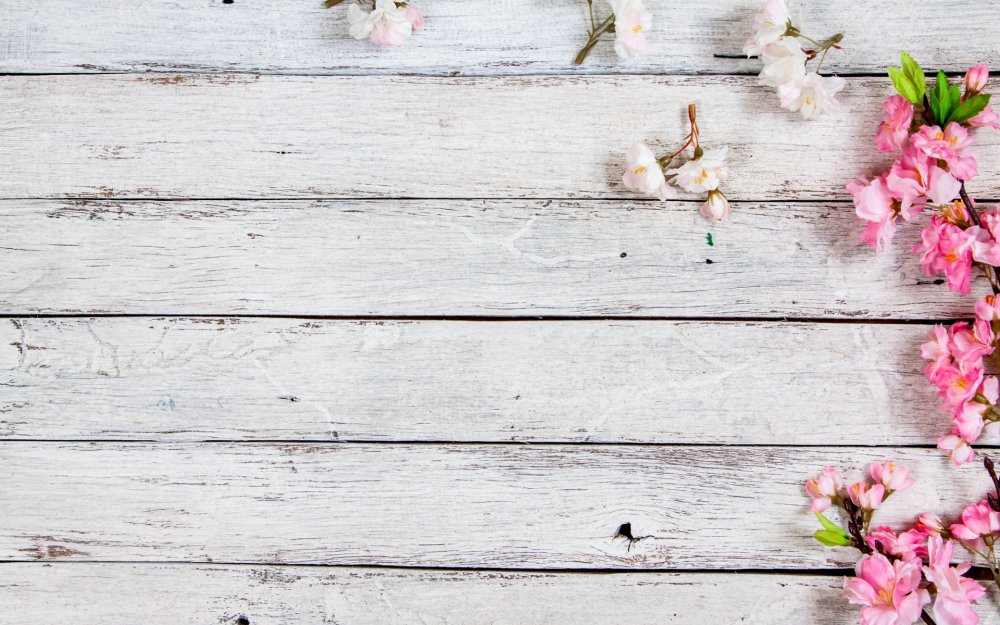 Фотофон деревянный с цветами