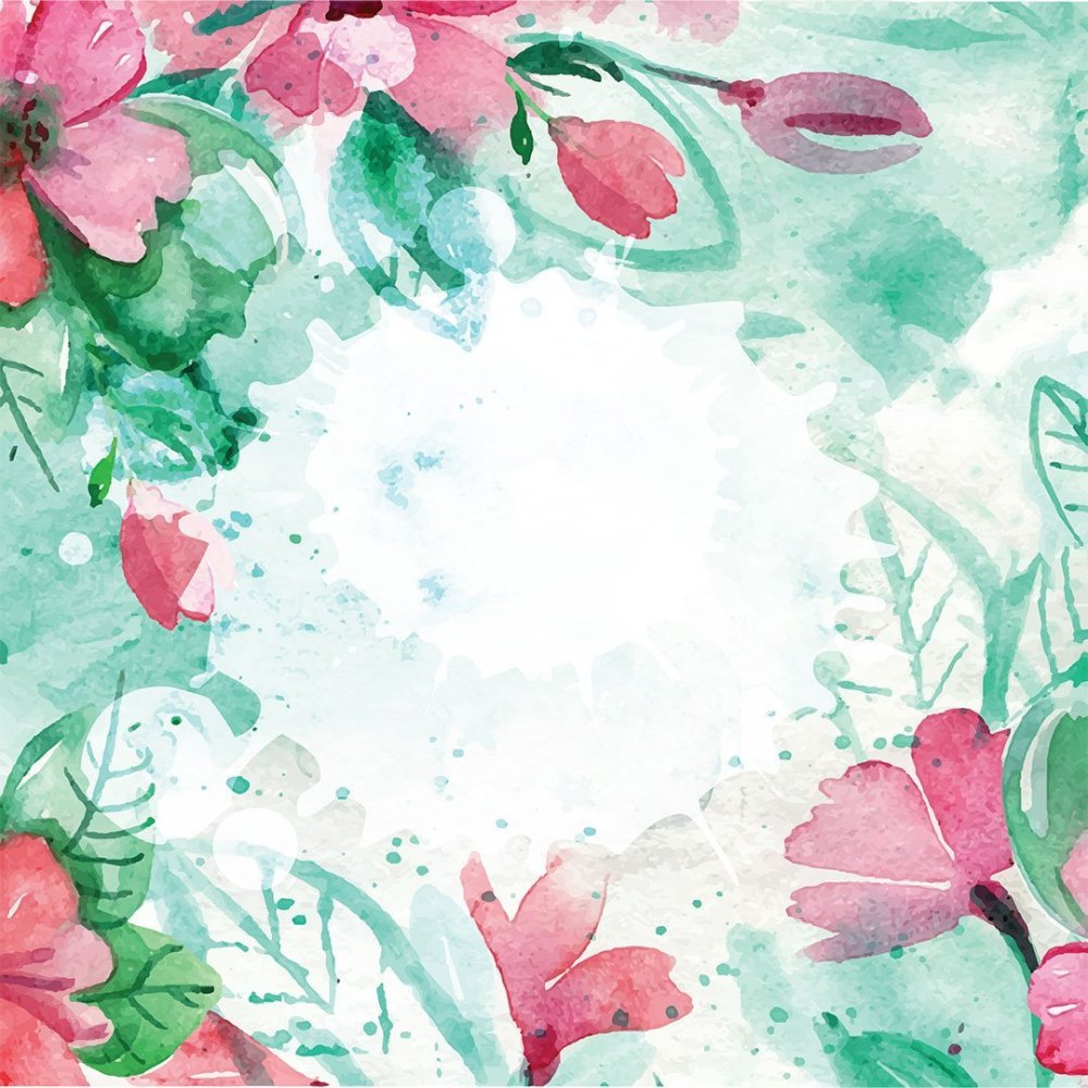 Акварельный цветочный фон