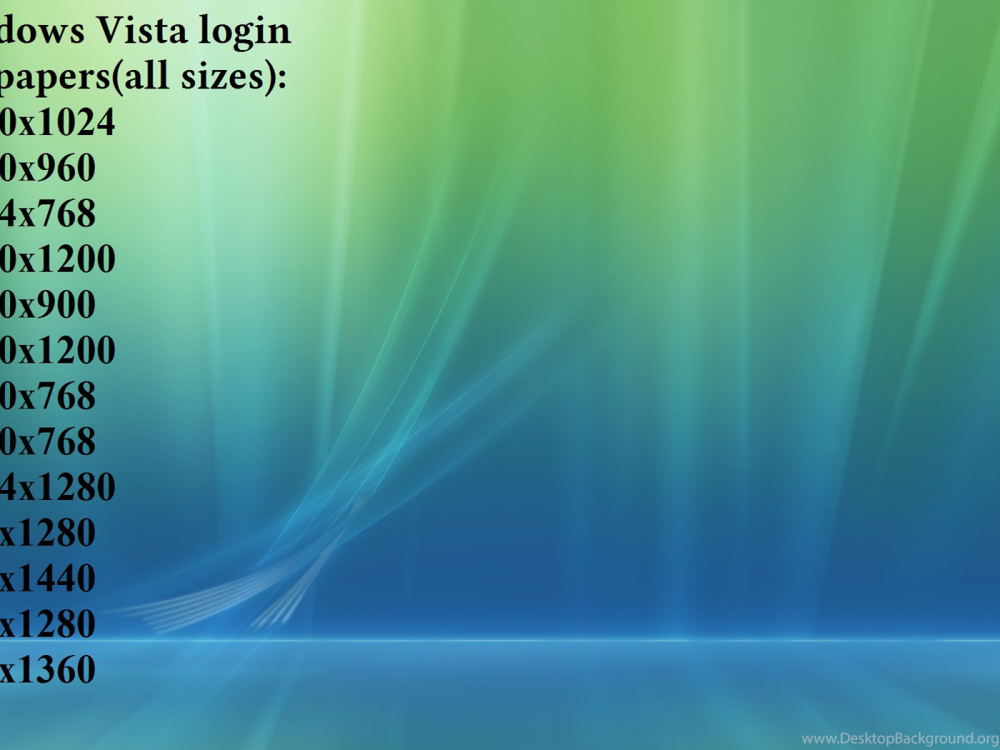 Windows Vista экран приветствия