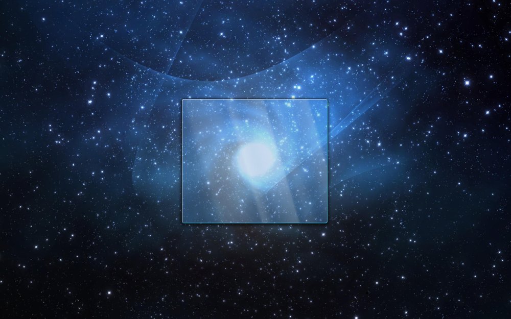 Экран приветствия космос