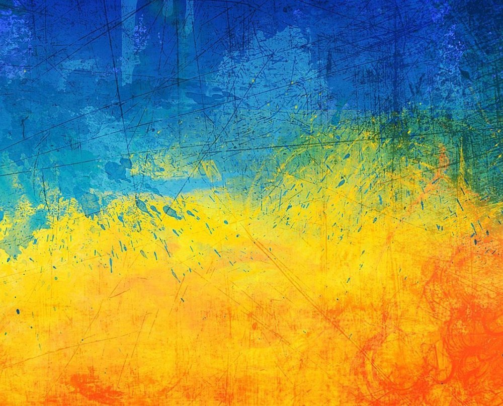 Желто голубая абстракция