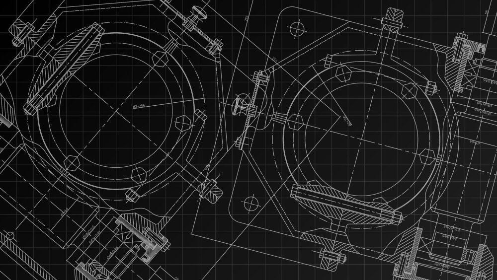 Синий чертежный лист