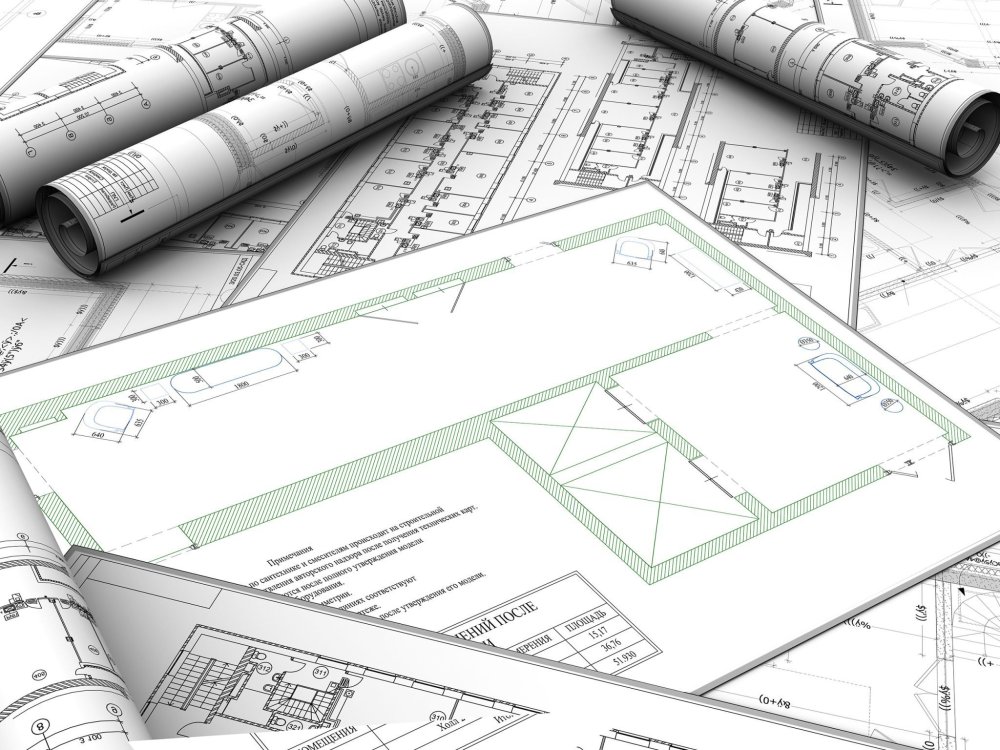Бумага для черчения синяя