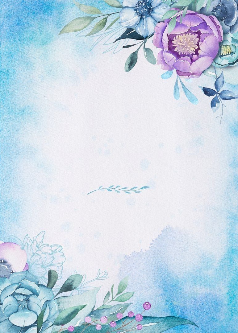 Акварельные цветы рамка