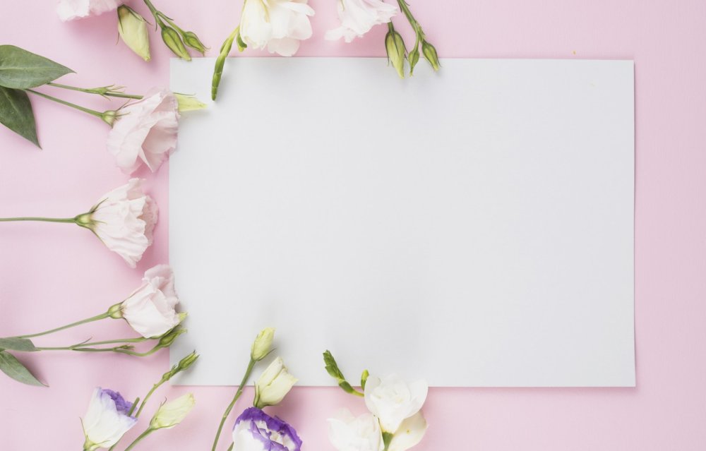 Рамки для текста с нежными цветами