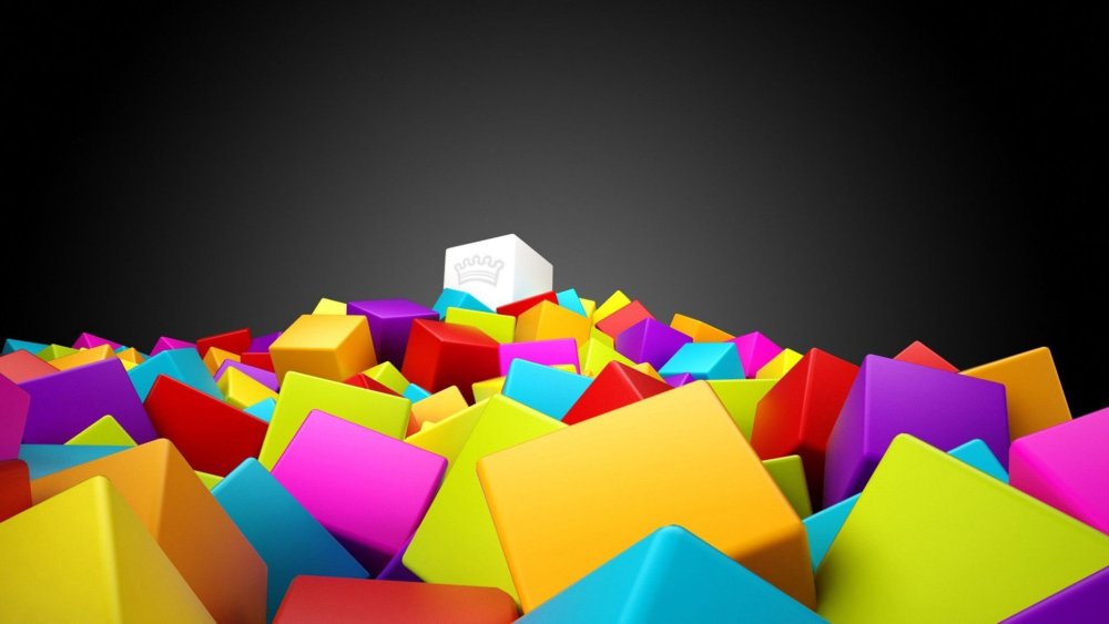 Разноцветные кубики фон
