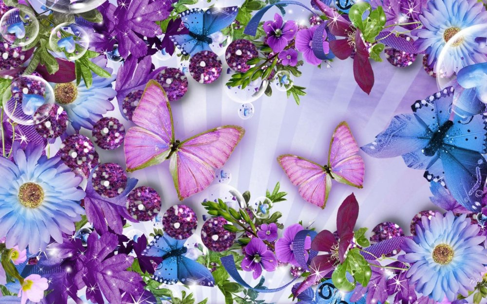 Бабочка на цветке