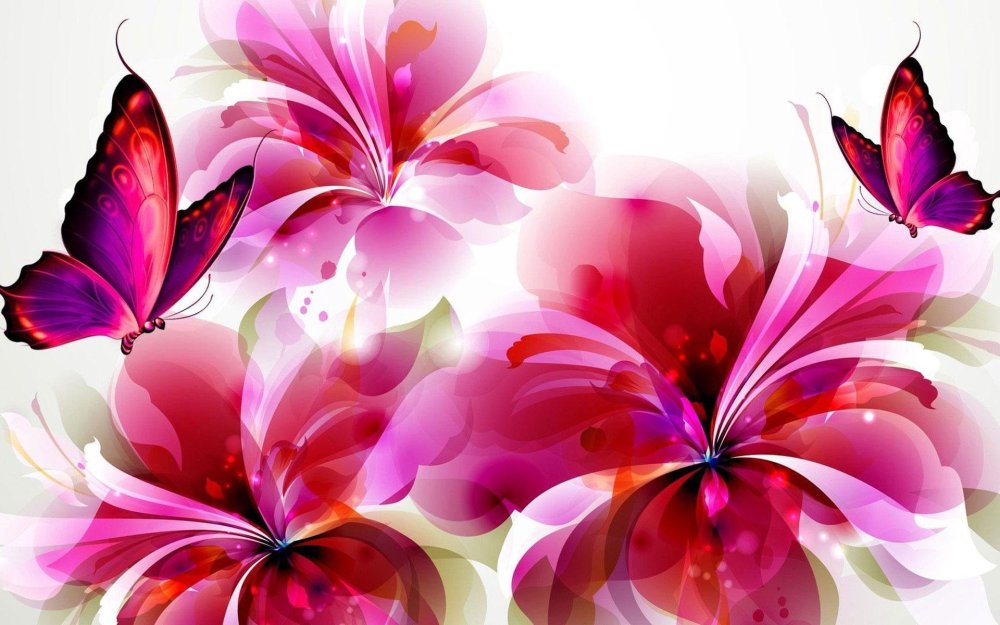 Фотообои Абстракция цветы сакуры, aртикул: 6273