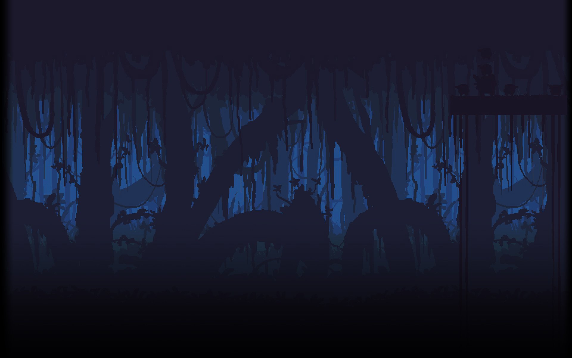 Игры страшный лес. Темный лес пиксель арт. Страшный пиксельный лес. Жуткий лес пиксельный. Мрачный фон для арта.