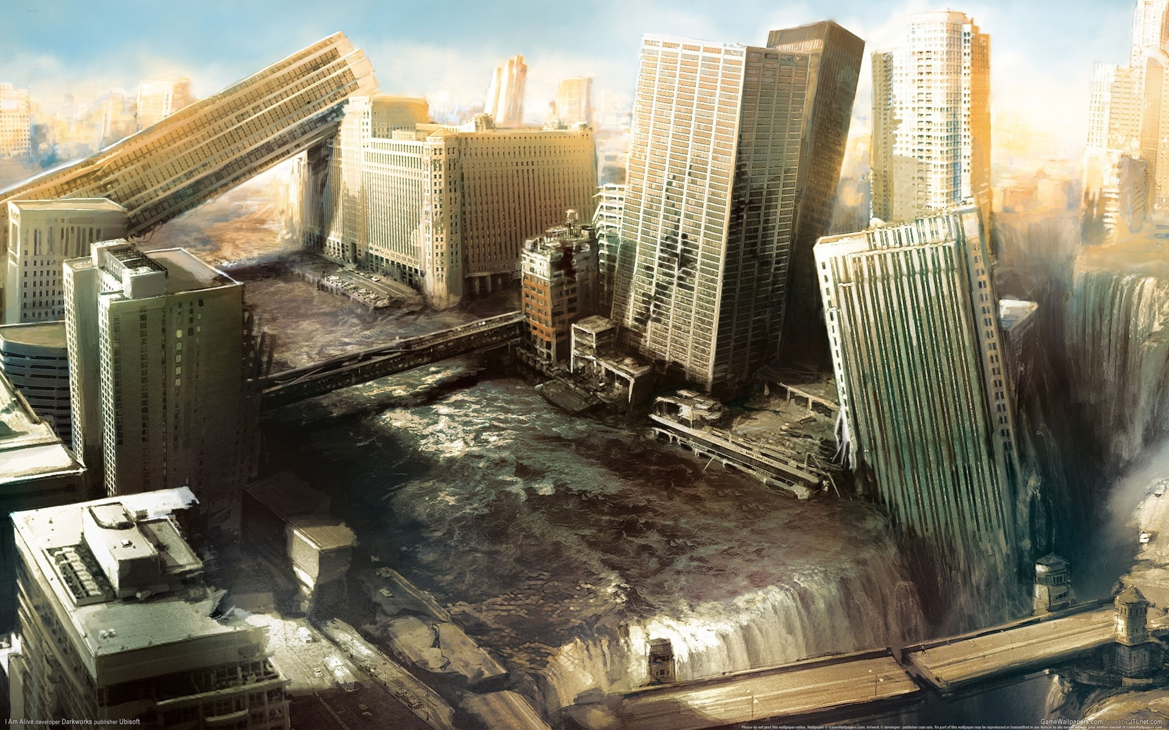 Грустное будущее. Развалины Нью Йорка. Разрушение зданий. Постапокалипсис здания. Разрушение города.