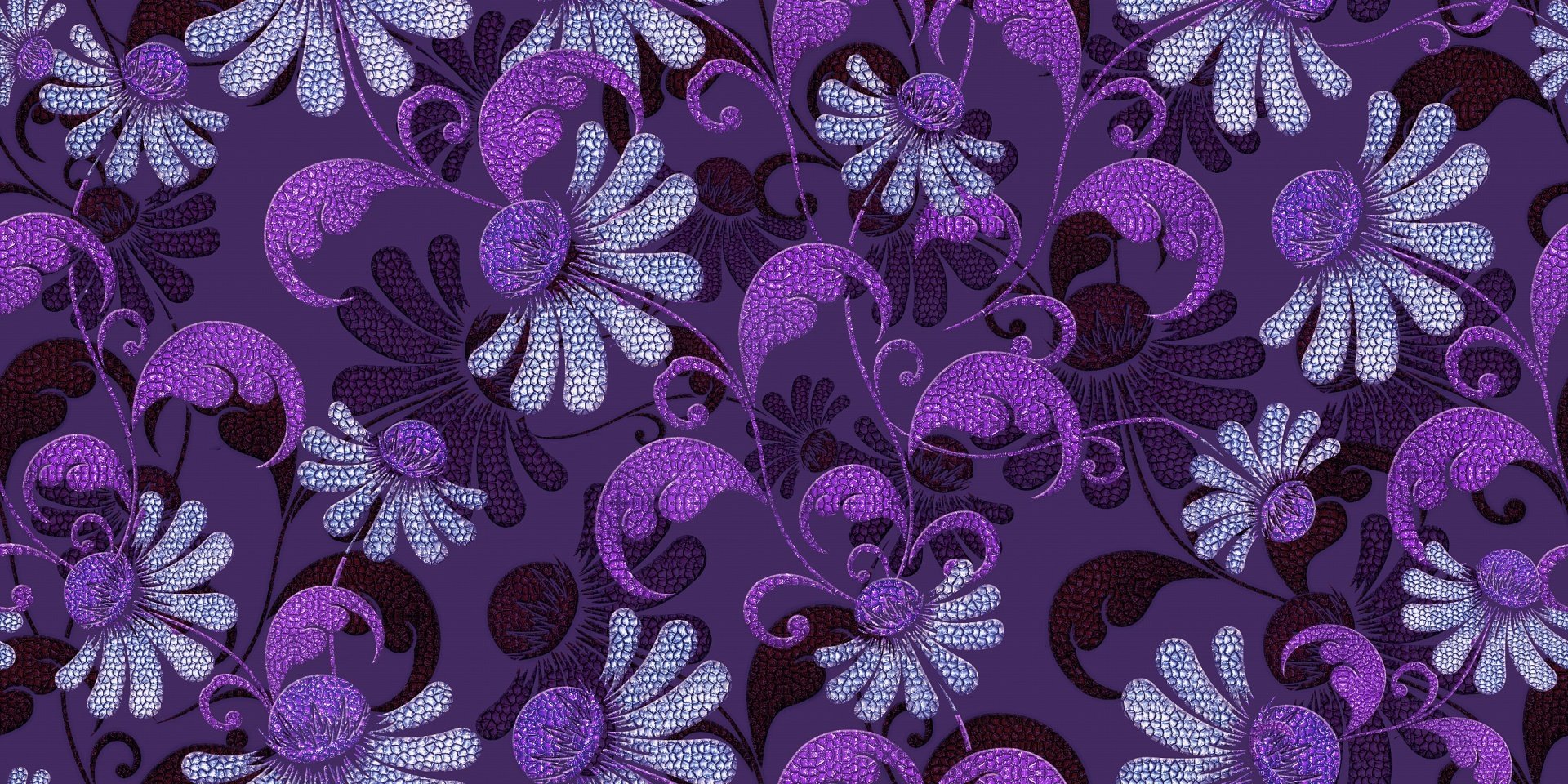 Ткань фиолетовая с узором