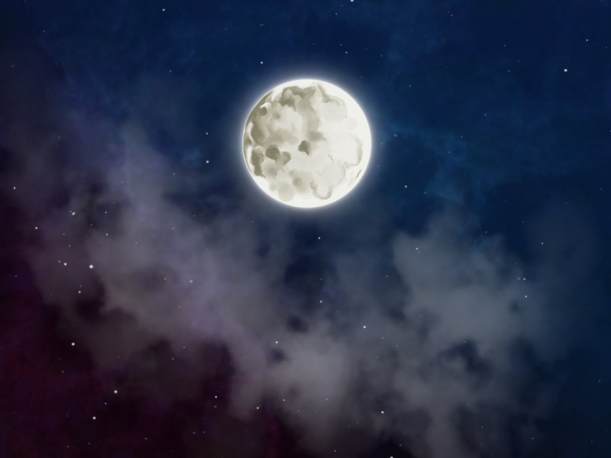 Красивая Луна в космосе