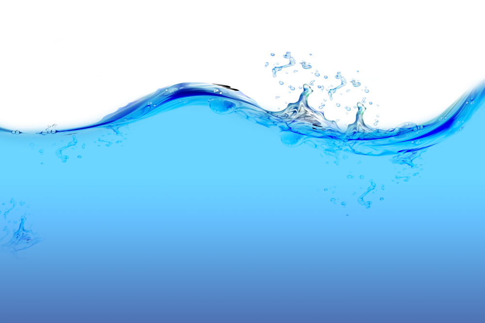 Вода на белом фоне