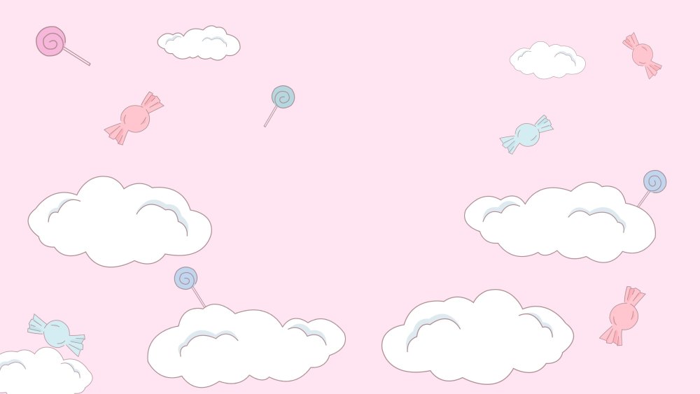 Розовые облака мультяшные
