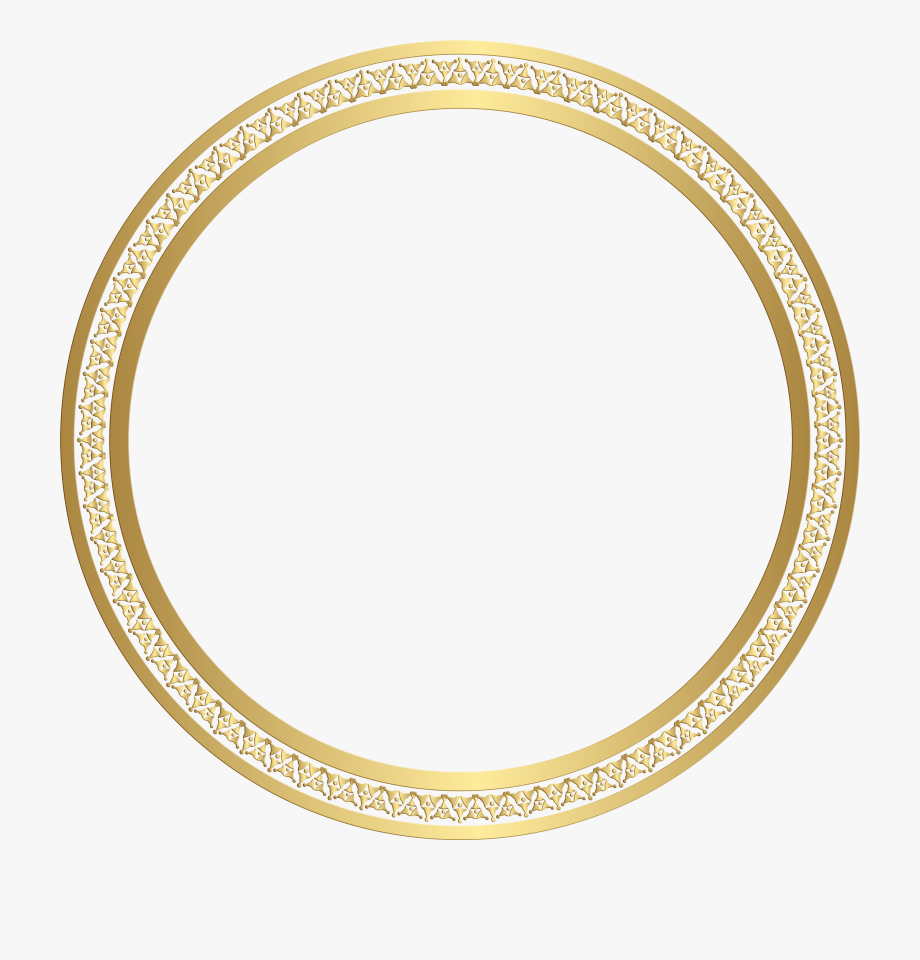 Круглая рамка золото