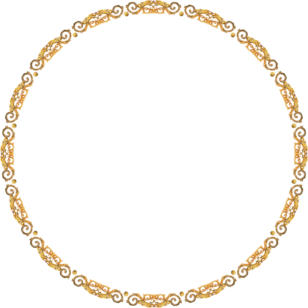 Золотая круглая рамка