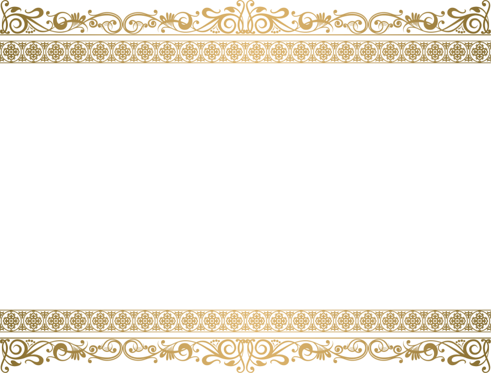 Золотистые узорные рамки