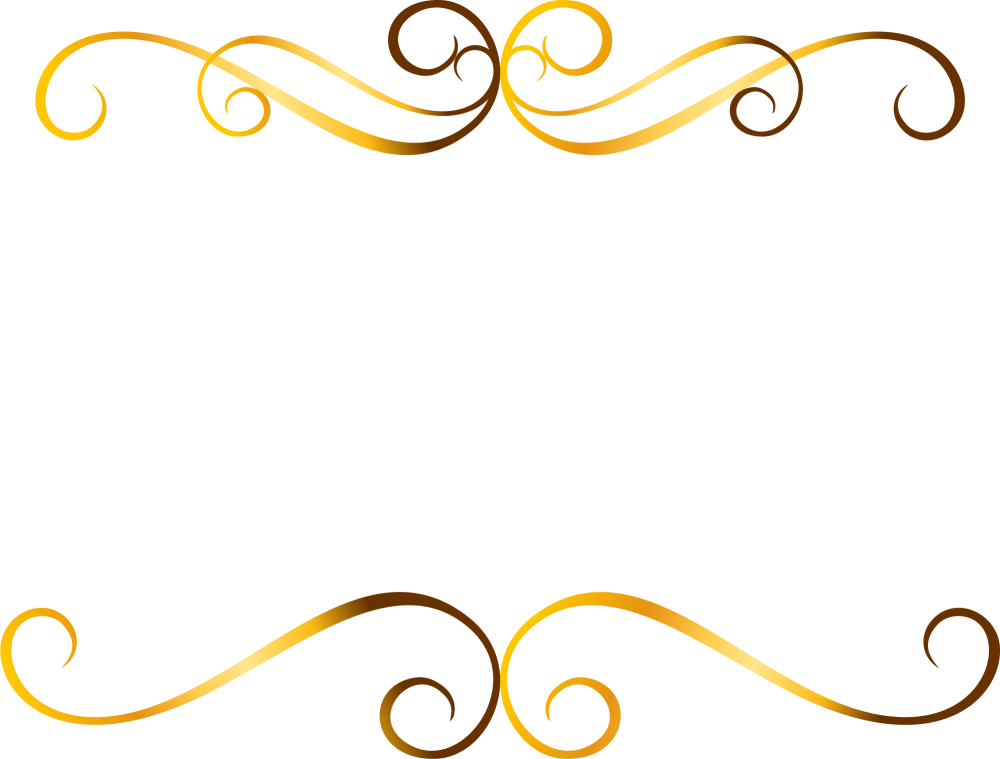 Золотистые узорные рамки